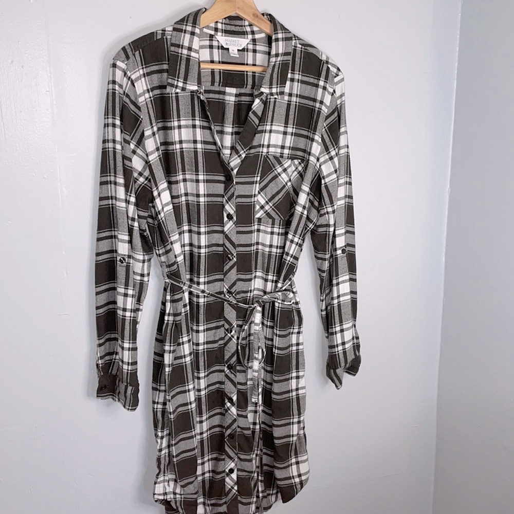 Trendy Plaid Long Sleeve Dress